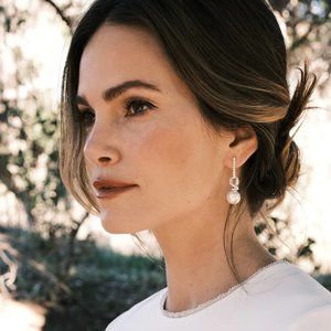 Dorsey CAMILLE Pearl Drop Earrings, Silver